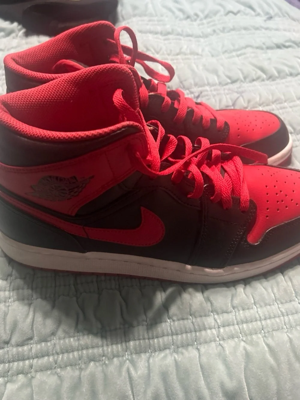Jordan Men's High-Top Sneakers in Red and Black